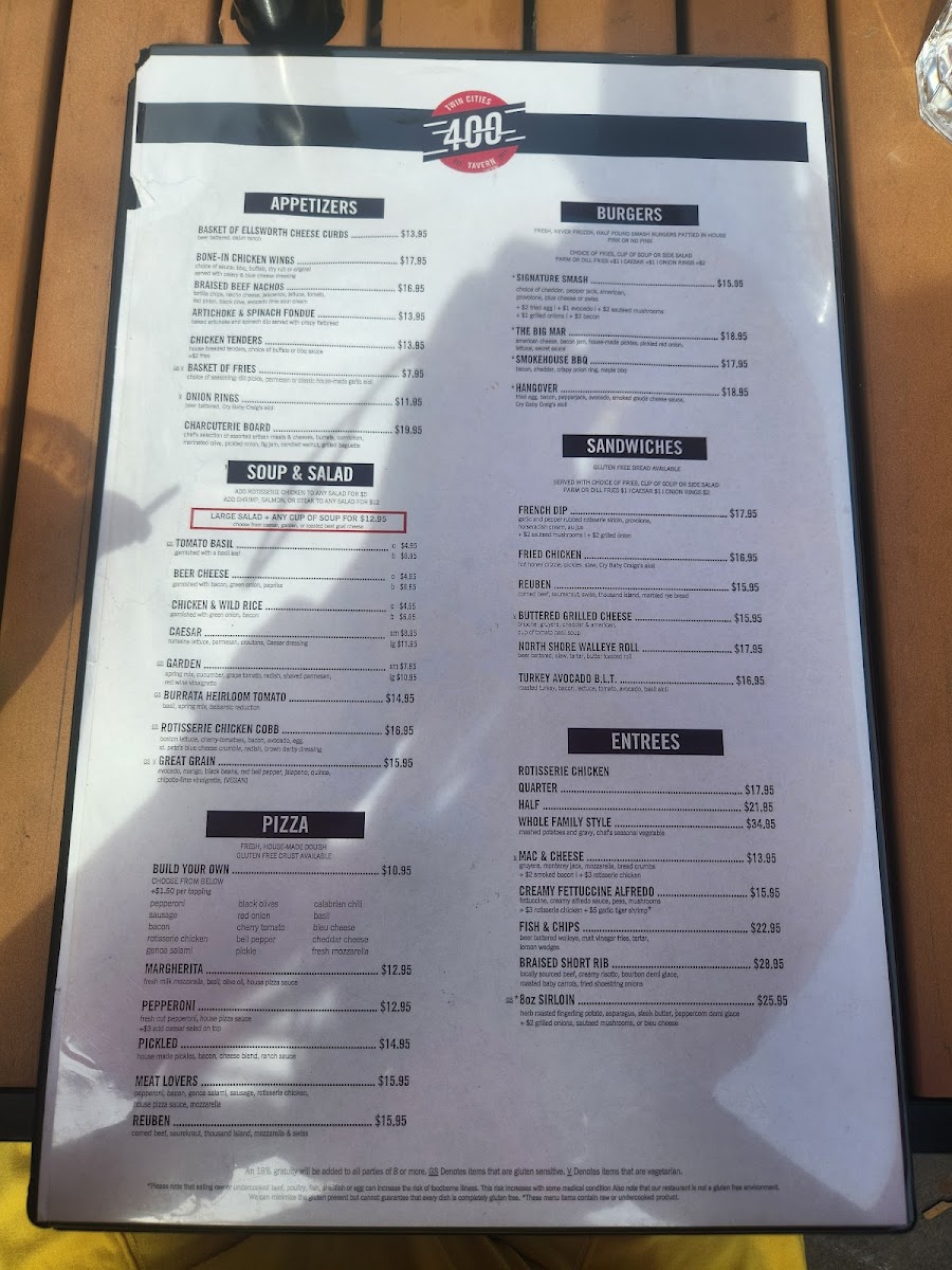 Twin Cities 400 Tavern Menu - Image 6